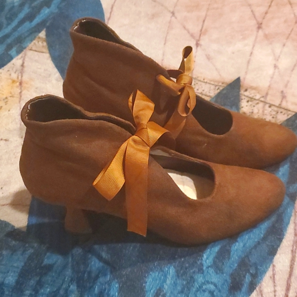 Brown suede shoes